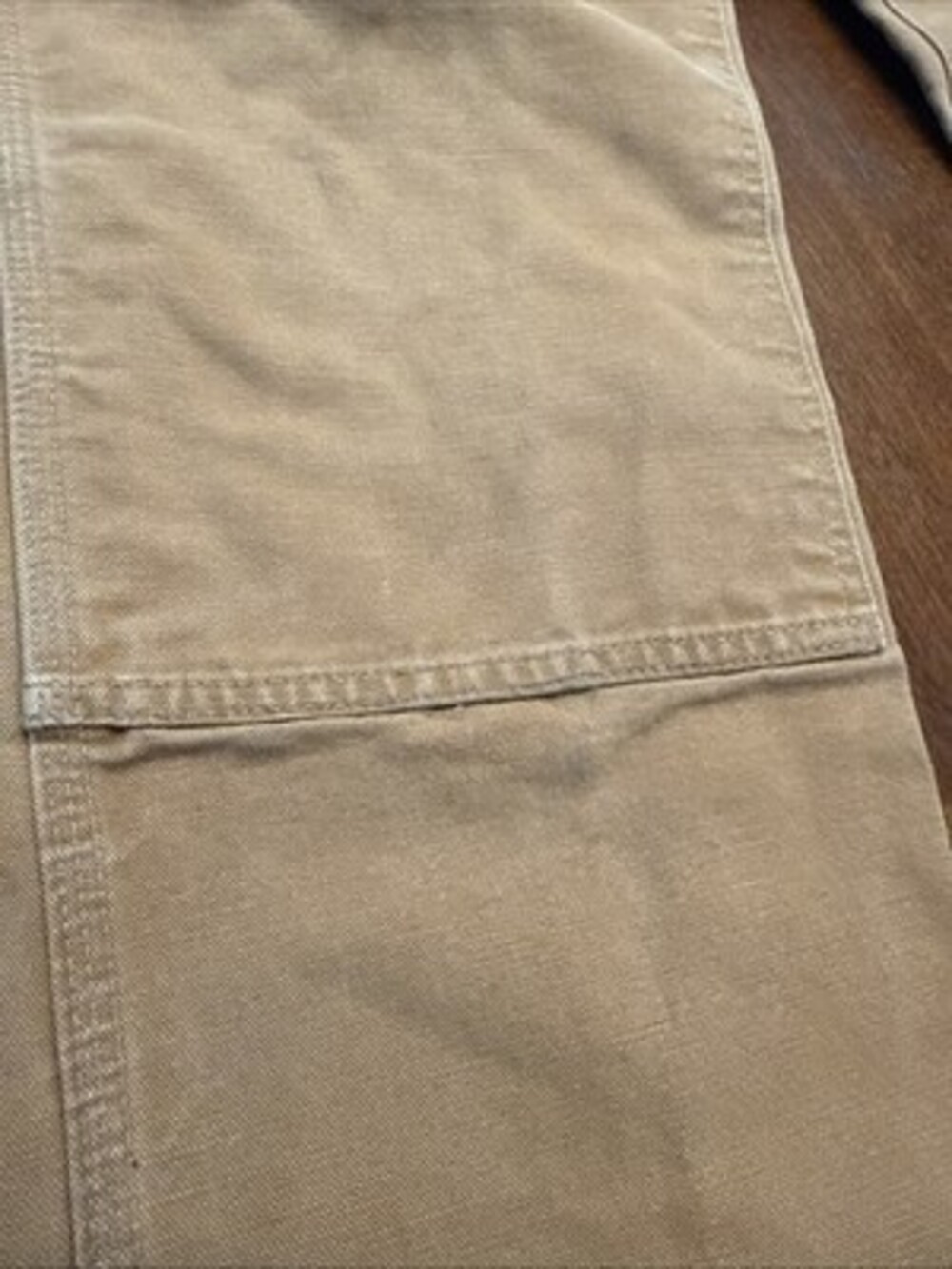 Vintage 90s Carhartt Double Knee Duck Canvas Work Pants Tan 36 X 32 - Picture 6 of 16